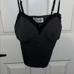 No Boundaries Black Lace-Trimmed Cami